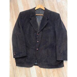 Zagato Men's Brown Retro Corduroy 3 Button Blazer Jacket Size 44R